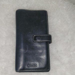 COACH Black Leather Wallet/Credit Card Holder